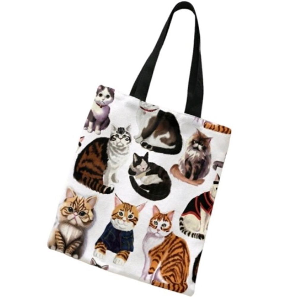 Cat Pattern Tote Bag - Picture 4 of 6